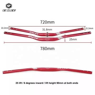 330g/353g آلومینیوم آلیاژ دوچرخه 31.8*720/780mm برای علاقه مندان دوچرخه کوهستانی