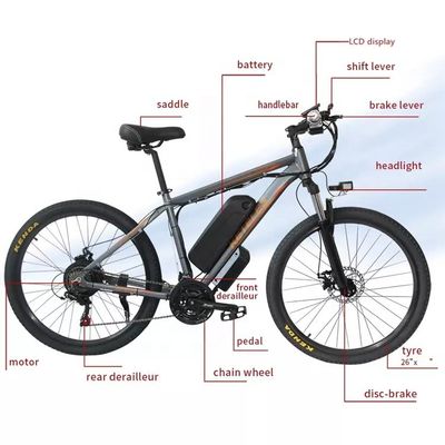 48V 18Ah باتری لیتیوم دوچرخه کوهستانی الکتریکی 250W موتور 26 اینچ E-Bike EU Warehouse