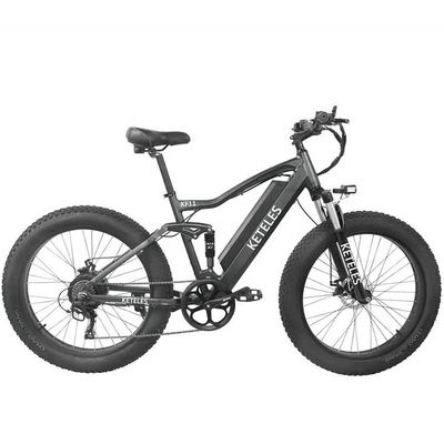 قاب آلومینیوم آلیاژ 48V 13AH باتری لیتیوم چاق تایر دوچرخه برقی با موتور 1000W