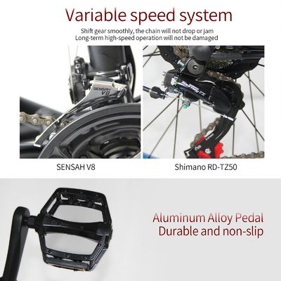 قاب آلومینیوم آلیاژ 48V 13AH باتری لیتیوم چاق تایر دوچرخه برقی با موتور 1000W