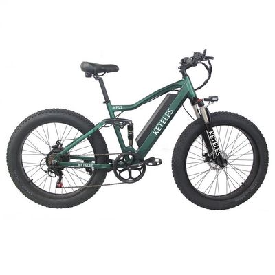 قاب آلومینیوم آلیاژ 48V 13AH باتری لیتیوم چاق تایر دوچرخه برقی با موتور 1000W