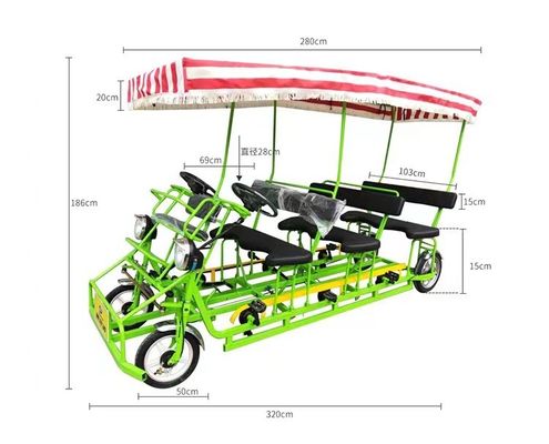 فریم فولادی 26'' Tandem 4 چرخ بزرگسالی جاده ای دوچرخه گردشگری برای ساحل گردشگری دوچرخه سواری