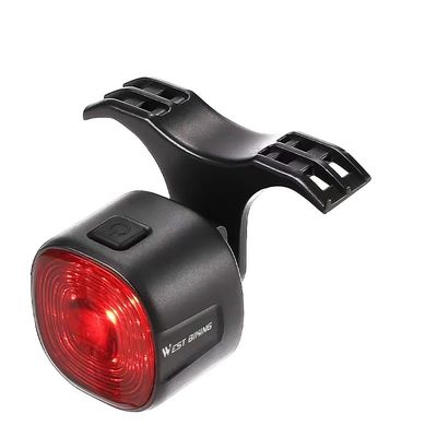 33*30*33mm WEST BIKING چراغ ترمز دوچرخه با LED های سیگنال چرخش و شارژ نوع C