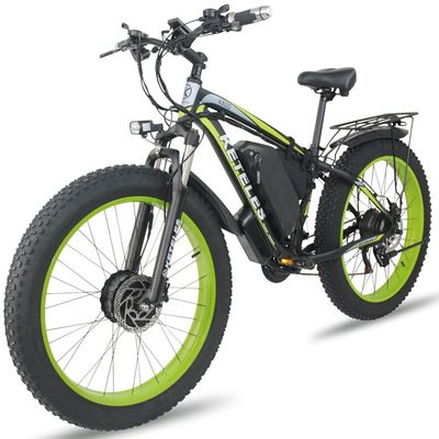 26AH 2000W قدرت بالا دو چرخ دو موتور دو موتور دوچرخه برقی با 26x4.0 اینچ لاستیک چربی