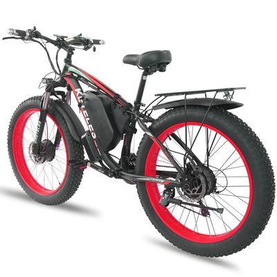 26AH 2000W قدرت بالا دو چرخ دو موتور دو موتور دوچرخه برقی با 26x4.0 اینچ لاستیک چربی