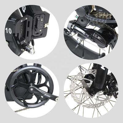 2024 مستقیم 20x4.0 اینچ چاق تایر تاشو برقی دوچرخه 1000W با 7 سرعت دنده ها موتور هاب عقب