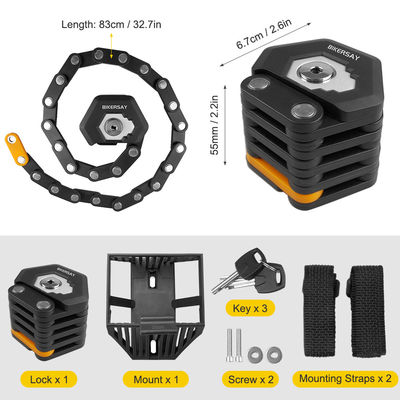 دوچرخه کوهستانی دوچرخه جاده ای قفل تاشو ضد سرقت 85 سانتی متر با 3 کلید