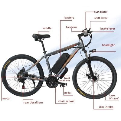 تجربه قدرت 26 اینچ حرفه ای K820 کوهستان E-Bike 48V 350W موتور هاب عقب
