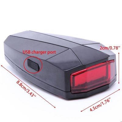 COB منبع نور روشن کنترل از راه دور بی سیم هشدار ضد سرقت دوچرخه با صدا 110dB