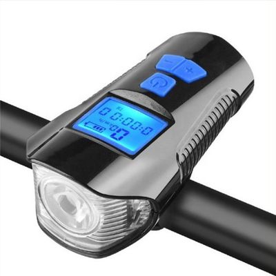 شارژ USB سیاه دوچرخه چراغ جلو چراغ فلش لوله دوچرخه سواری سر نور سرعت سنج صفحه LCD