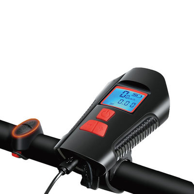 شارژ USB سیاه دوچرخه چراغ جلو چراغ فلش لوله دوچرخه سواری سر نور سرعت سنج صفحه LCD