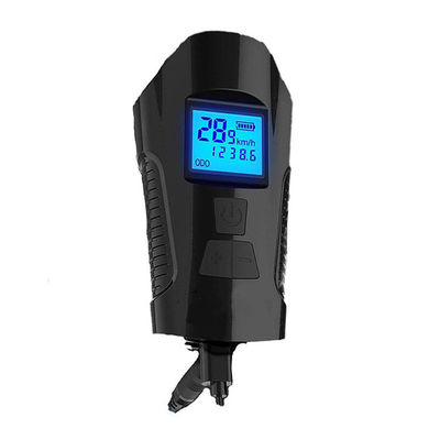 شارژ USB سیاه دوچرخه چراغ جلو چراغ فلش لوله دوچرخه سواری سر نور سرعت سنج صفحه LCD
