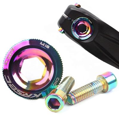 دسته CRANK 2021 قطعات رنگارنگ آلومینیوم دوچرخه M18/M20 MTB Crankset Cover Screw