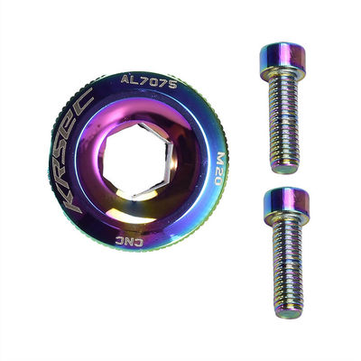دسته CRANK 2021 قطعات رنگارنگ آلومینیوم دوچرخه M18/M20 MTB Crankset Cover Screw